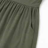 Sundera – V-Neck Skort Romper with Hidden Shorts & Pockets