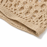 Marigrove – Bohemian Hollow-Knit V-Neck Crochet Top for Women