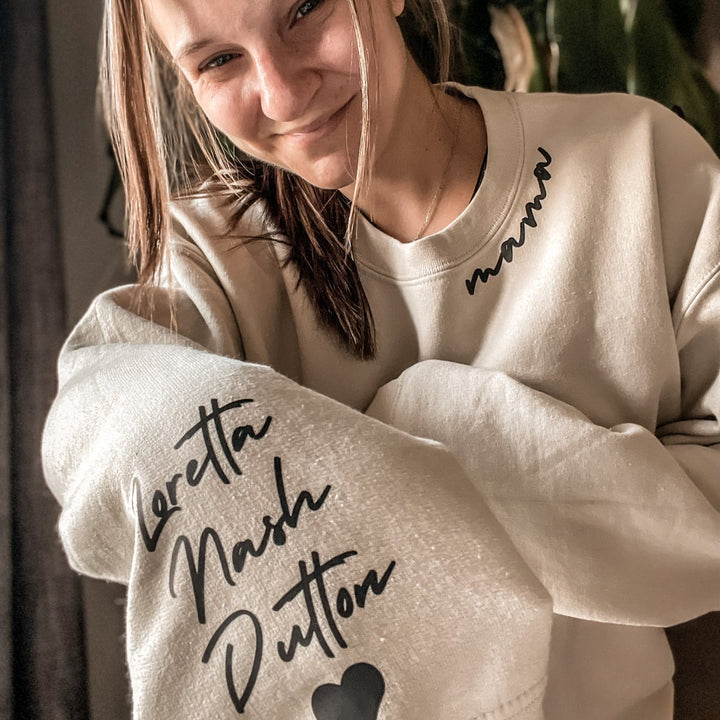 Mamorea – Custom Mama Sweatshirt with Names
