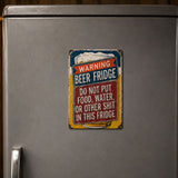 Fridgeboss – Warning Beer Fridge funny metal tin sign for man cave garage
