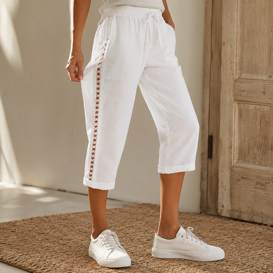 Lunava – Lace-Side Capri Pants for Women
