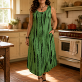 Soliera – Relaxed Fit Sleeveless Midi Dress With Pockets