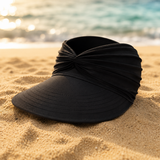 Solenza – Ruched UPF 50+ Sun Visor for Women, Packable Wide Brim