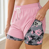 Movelyn – Women's 2 in 1 Running Shorts with Built in Compression Liner and Phone Pocket