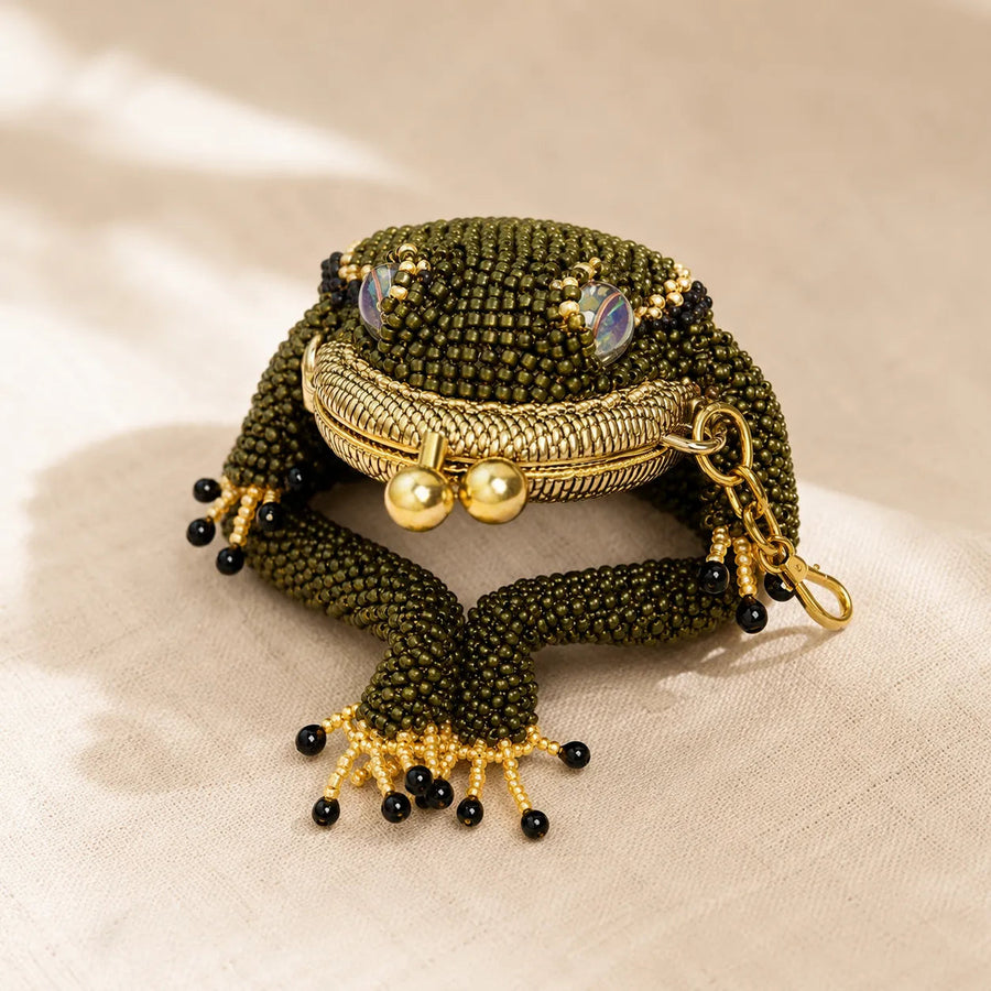 Ribbita – Beaded Frog Coin Purse