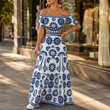 Florena – Off Shoulder Printed Maxi