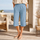 Marelia – Breathable Linen-Look Summer Capri Pants for Women