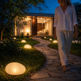 Lumora – Solar Garden Stone Light, Warm Glow, Weatherproof Outdoor Decor