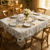 Florenza – Embossed Floral Waterproof Tablecloth for Round & Rectangular Tables