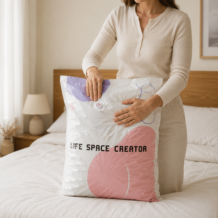 Spacenest – No-Pump 3D Vacuum Storage Bags for Closet & Bedding (2-pack)