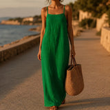 Marelle – Linen-Look Maxi Slip Dress