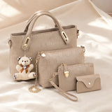 Belluna – 4-Piece Matching Handbag Set, Leather Tote Crossbody Pouch Card Holder