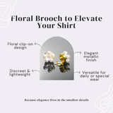 Petaline - Pearl Flower Shirt Clasp