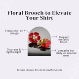 Petaline - Delicate Pearl Flower Shirt Brooch