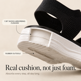 Veluna – Cushioned Stretch Knit Cross Strap Sandals for Women