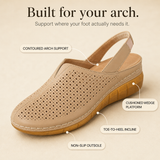 Solea – Women's Perforated Wedge Slingback Comfort Sandals