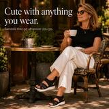 Veluna – Cushioned Stretch Knit Cross Strap Sandals for Women