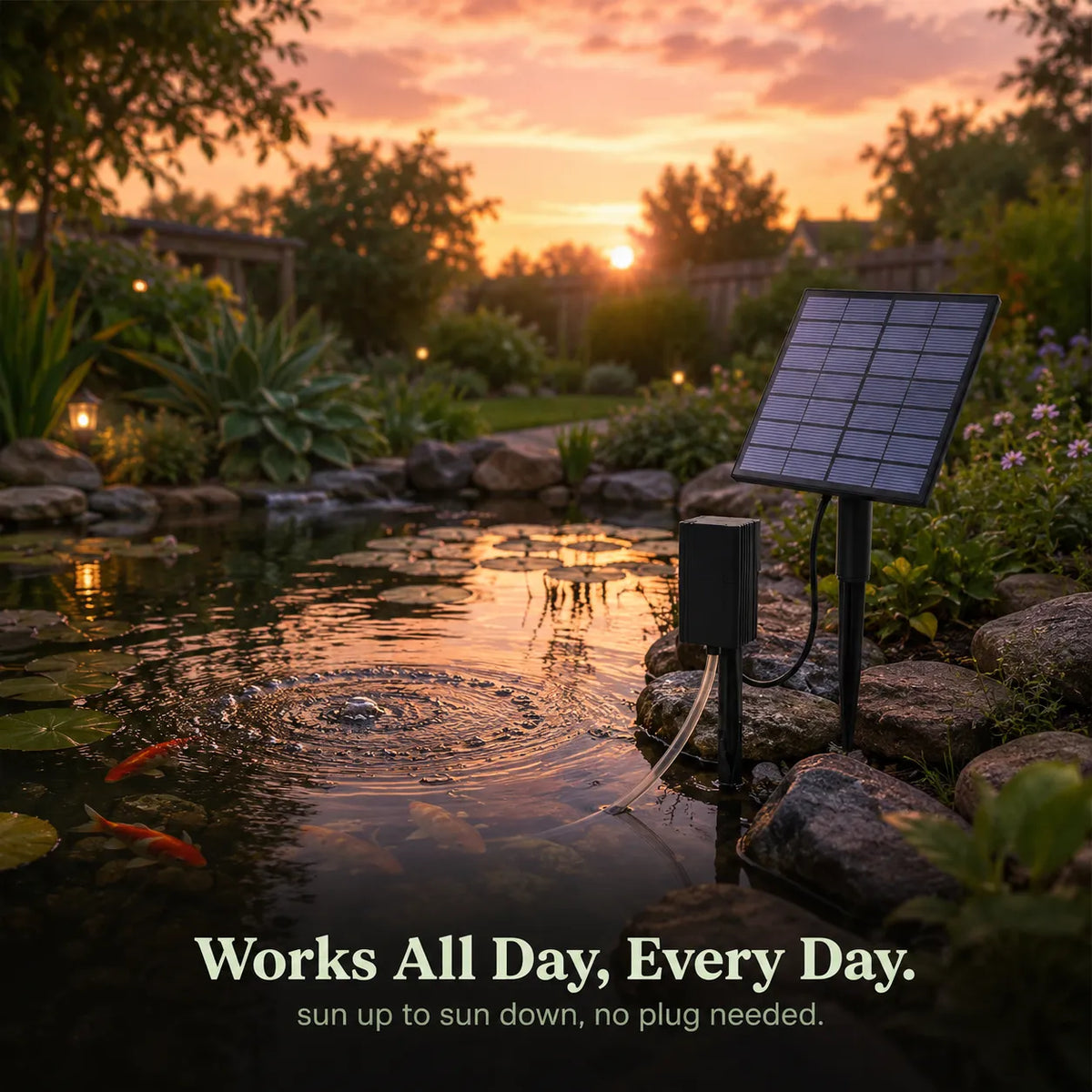 Solvio – Solar Pond Aerator with Fine Bubble Air Stone