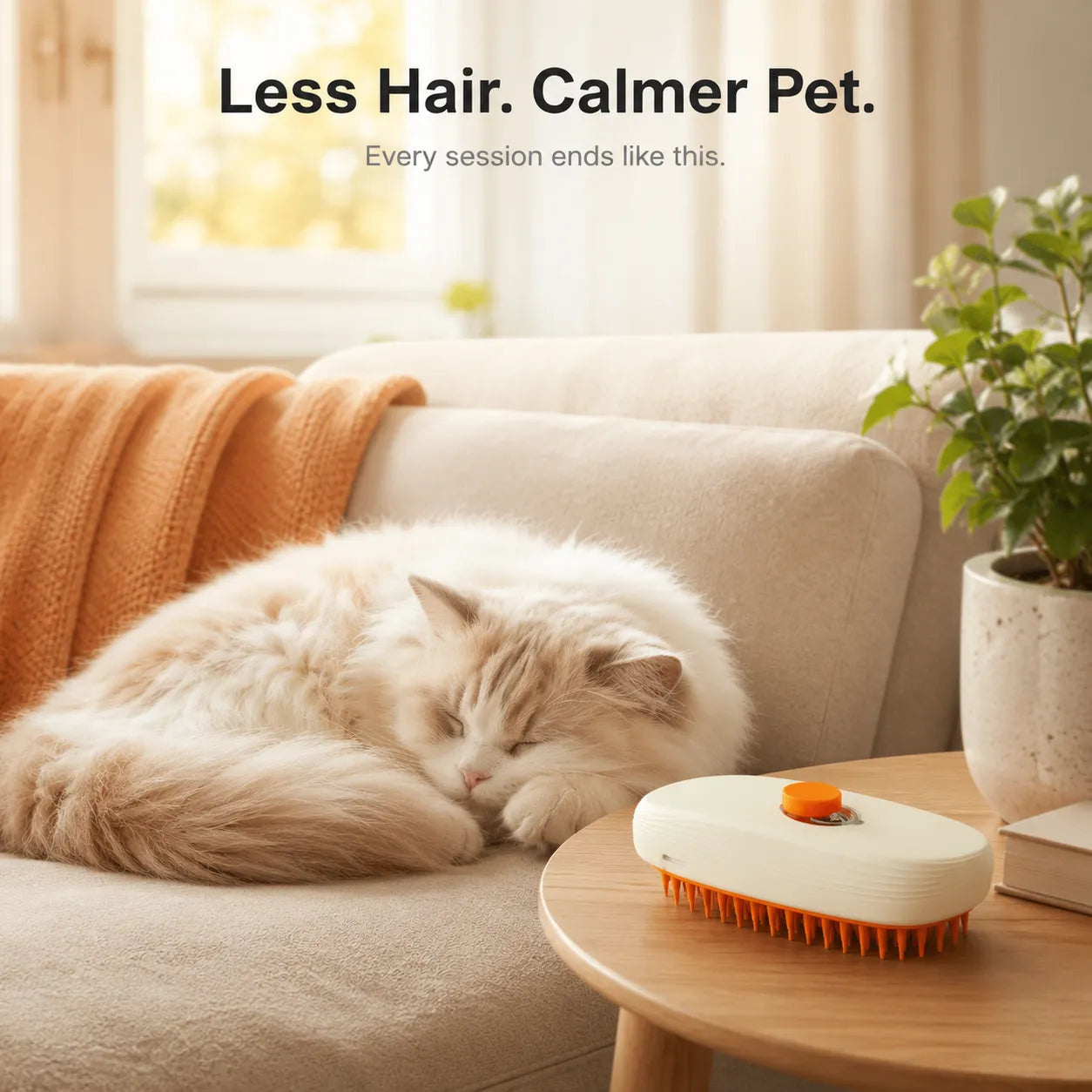 Purrly – Misting Grooming Brush for Cats, Dogs and Small Pets