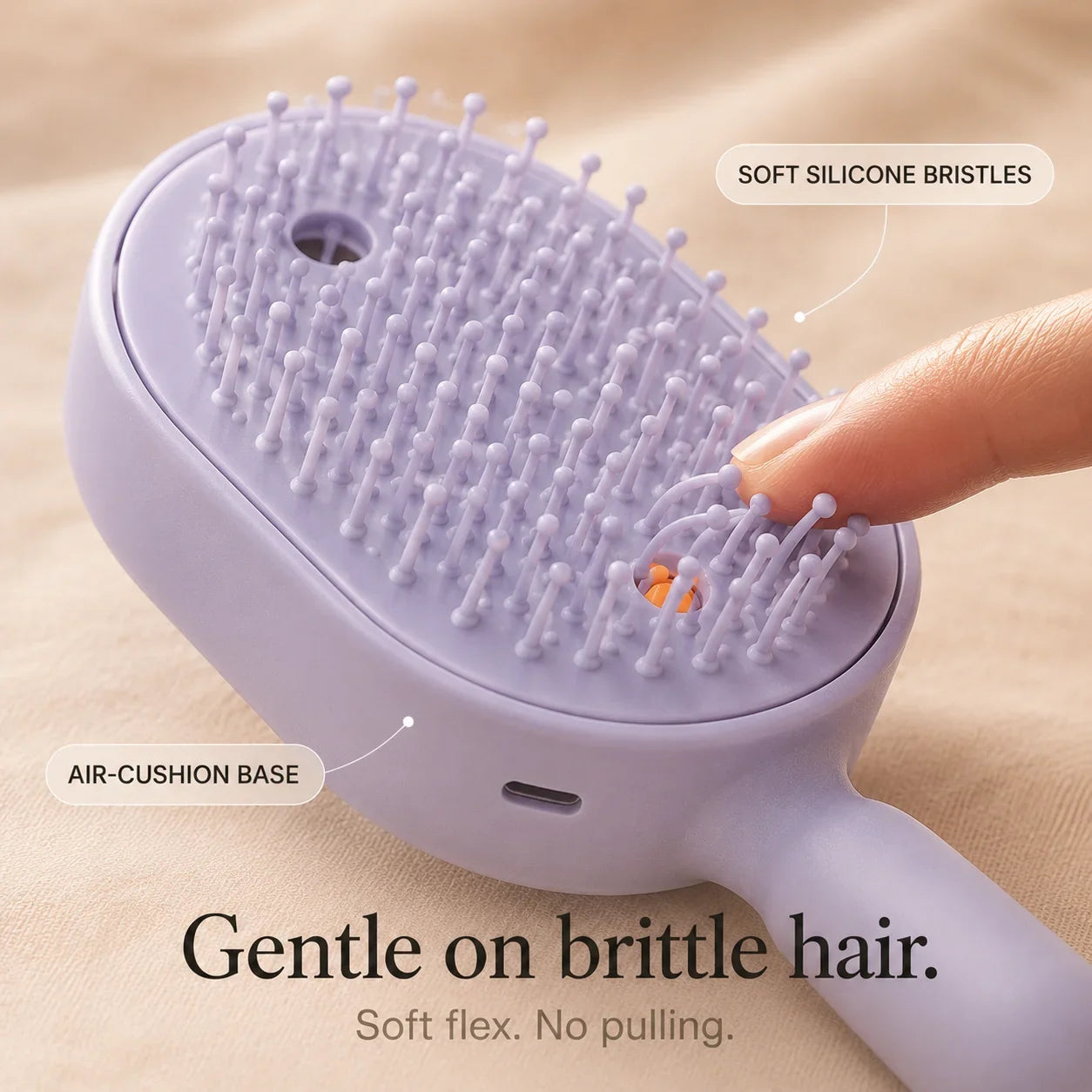 Velura – Self-Cleaning Scalp Massager Brush with Mist Spray Tank