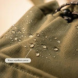 Carryall – Convertible Drawstring Canvas Tote Backpack with Cargo Pockets