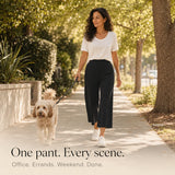 Velessa – High Waisted Wide Leg Cropped Pants with Pockets