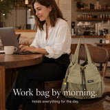 Carryall – Convertible Drawstring Canvas Tote Backpack with Cargo Pockets