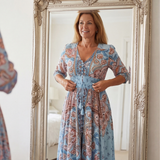 Floressa – Flowy Floral V Neck Maxi Dress