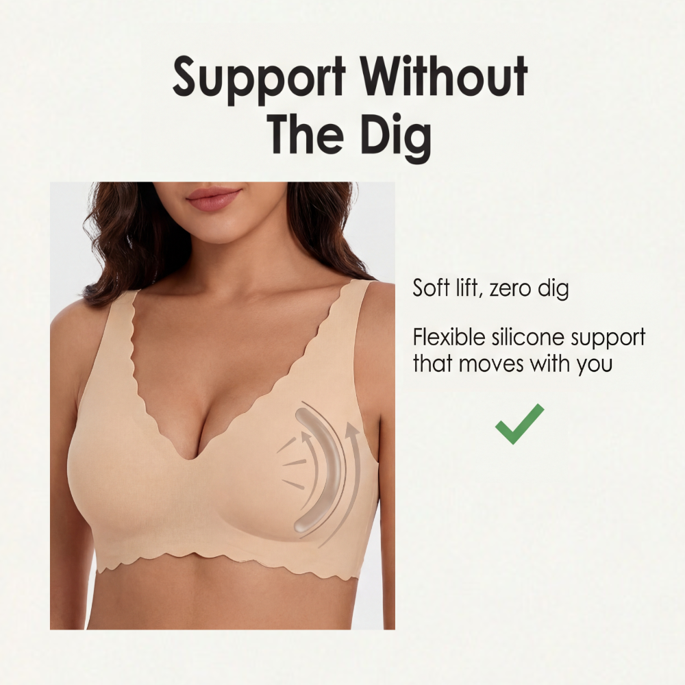 Veluna – Women's Deep V Wireless Lift Bra