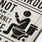 Splitline - Vintage Metal Bathroom Humor Sign
