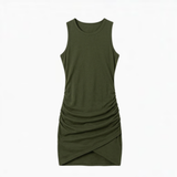 Vivara - Women's Ruched Sleeveless Bodycon Dress