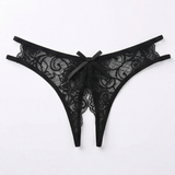 Velara – Women's Floral Lace Open Crotch Thong