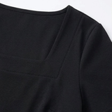 Soliva – Women's Soft Square-Neck Pocket Dress