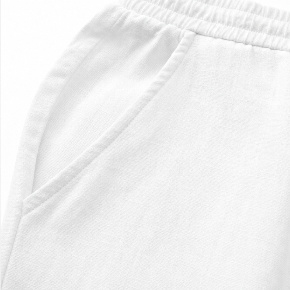 Lyriva – Women's Capri Pants with Drawstring Waist, Pockets and Button-Slit Hem