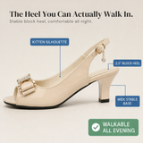 Belluna – Rhinestone Bow Slingback Heels
