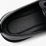 Bowella – Glossy Bow Loafers with Cushioned Platform