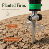 Yardwell – Gear Drive Rotating Sprinkler with Spike, 5 Spray Patterns and Adjustable Arc for Lawn and Garden