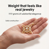 Elowen – Crystal Celtic Knot Necklace