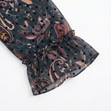 Floressa – Women's Tiered Chiffon Paisley Midi Dress