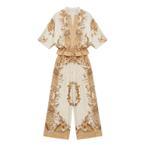 Vivara – Women's Floral Kimono Zip Up Set