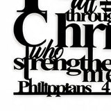 Graceline – Philippians 4:13 Layered Scripture Wall Art