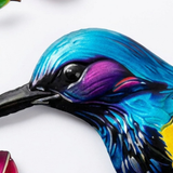 Bloomfinch – Hand-Painted Metal Hummingbird Wall Art