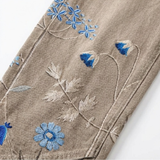 Bloomara – Women's Embroidered Wide-Leg Jeans with Tulip Hem