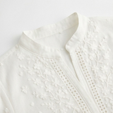Lunelle – Women's Embroidered White Blouse