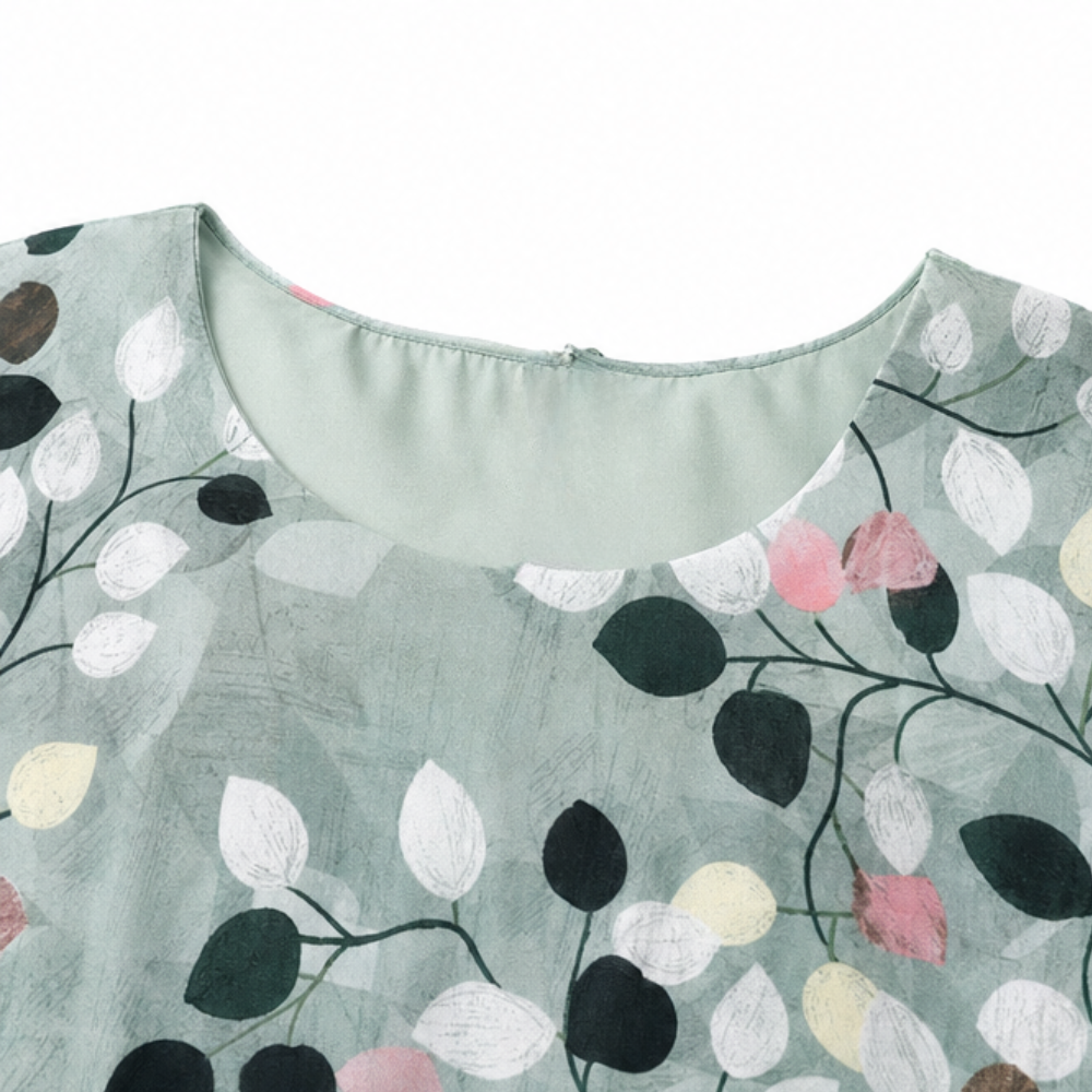 Marisella – Floral Midi Dress with Sheer Cardigan 2-Piece Set