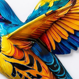 Bloomfinch – Hand-Painted Metal Hummingbird Wall Art