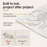 Florenza – Large Reusable Flower Stencils (Set of 6)