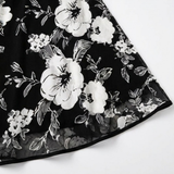 Solenya – Women's Floral Chiffon Dress with Sheer Overlay