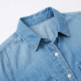 Veluna – Women's Soft Denim-Look Pajama Set