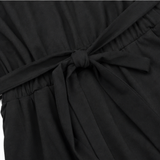 Vivelyn – Ladder Sleeve Tie Waist Romper